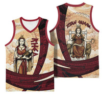 Rhea Titan Queen Mother Gods Basketball Jersey Goddess Rhea Throne Lions Greek Key Art