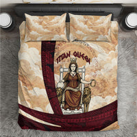 Rhea Titan Queen Mother Gods Bedding Set Goddess Rhea Throne Lions Greek Key Art