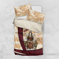 Rhea Titan Queen Mother Gods Bedding Set Goddess Rhea Throne Lions Greek Key Art