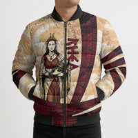 Rhea Titan Queen Mother Gods Bomber Puffer Jacket Goddess Rhea Throne Lions Greek Key Art