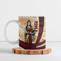 Rhea Titan Queen Mother Gods Ceramic Mug Goddess Rhea Throne Lions Greek Key Art