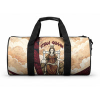 Rhea Titan Queen Mother Gods Duffle Bag Goddess Rhea Throne Lions Greek Key Art