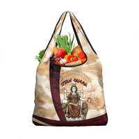 Rhea Titan Queen Mother Gods Grocery Bag Goddess Rhea Throne Lions Greek Key Art