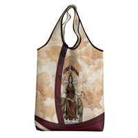 Rhea Titan Queen Mother Gods Grocery Bag Goddess Rhea Throne Lions Greek Key Art