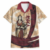 Rhea Titan Queen Mother Gods Hawaiian Shirt Goddess Rhea Throne Lions Greek Key Art