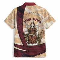 Rhea Titan Queen Mother Gods Hawaiian Shirt Goddess Rhea Throne Lions Greek Key Art