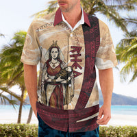 Rhea Titan Queen Mother Gods Hawaiian Shirt Goddess Rhea Throne Lions Greek Key Art