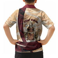 Rhea Titan Queen Mother Gods Hawaiian Shirt Goddess Rhea Throne Lions Greek Key Art