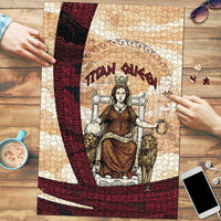 Rhea Titan Queen Mother Gods Puzzle Goddess Rhea Throne Lions Greek Key Art