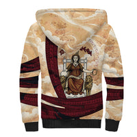 Rhea Titan Queen Mother Gods Sherpa Hoodie Goddess Rhea Throne Lions Greek Key Art