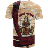 Rhea Titan Queen Mother Gods T Shirt Goddess Rhea Throne Lions Greek Key Art