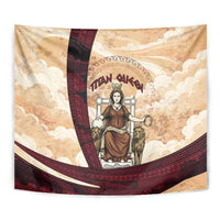 Rhea Titan Queen Mother Gods Tapestry Goddess Rhea Throne Lions Greek Key Art