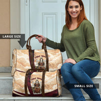 Rhea Titan Queen Mother Gods Travel Bag Goddess Rhea Throne Lions Greek Key Art