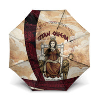 Rhea Titan Queen Mother Gods Umbrella Goddess Rhea Throne Lions Greek Key Art