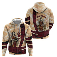 Rhea Titan Queen Mother Gods Zip Hoodie Goddess Rhea Throne Lions Greek Key Art
