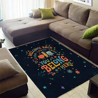 Happy to See Your Face Teacher School Supplies Area Rug Welcome Back Teacher You Belong Here