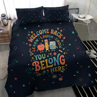 Happy to See Your Face Teacher School Supplies Bedding Set Welcome Back Teacher You Belong Here