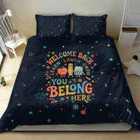 Happy to See Your Face Teacher School Supplies Bedding Set Welcome Back Teacher You Belong Here