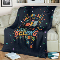 Happy to See Your Face Teacher School Supplies Blanket Welcome Back Teacher You Belong Here