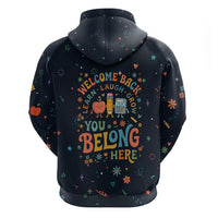 Happy to See Your Face Teacher School Supplies Hoodie Welcome Back Teacher You Belong Here