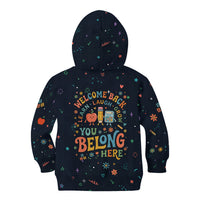 Happy to See Your Face Teacher School Supplies Kid Hoodie Welcome Back Teacher You Belong Here