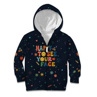 Happy to See Your Face Teacher School Supplies Kid Hoodie Welcome Back Teacher You Belong Here