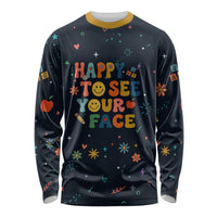 Happy to See Your Face Teacher School Supplies Long Sleeve Shirt Welcome Back Teacher You Belong Here