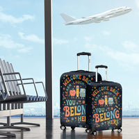 Happy to See Your Face Teacher School Supplies Luggage Cover Welcome Back Teacher You Belong Here