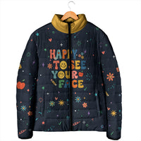 Happy to See Your Face Teacher School Supplies Padded Jacket Welcome Back Teacher You Belong Here
