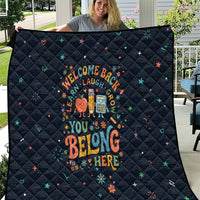 Happy to See Your Face Teacher School Supplies Quilt Welcome Back Teacher You Belong Here