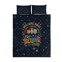 Happy to See Your Face Teacher School Supplies Quilt Bed Set Welcome Back Teacher You Belong Here