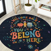 Happy to See Your Face Teacher School Supplies Round Carpet Welcome Back Teacher You Belong Here