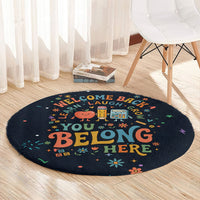Happy to See Your Face Teacher School Supplies Round Carpet Welcome Back Teacher You Belong Here