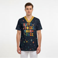 Happy to See Your Face Teacher School Supplies Scrub Top Welcome Back Teacher You Belong Here
