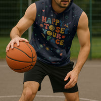 Happy to See Your Face Teacher School Supplies Sleeveless Hoodie Welcome Back Teacher You Belong Here