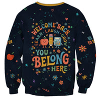 Happy to See Your Face Teacher School Supplies Sweatshirt Welcome Back Teacher You Belong Here