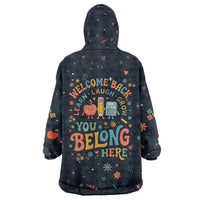 Happy to See Your Face Teacher School Supplies Wearable Blanket Hoodie Welcome Back Teacher You Belong Here