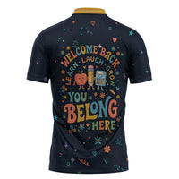 Happy to See Your Face Teacher School Supplies Zipper Polo Shirt Welcome Back Teacher You Belong Here