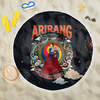 Arirang Korea Pride Beach Blanket Korean Taegeuk Culture Hanbok Woman Traditional Mugunghwa