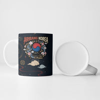Arirang Korea Pride Ceramic Mug Korean Taegeuk Culture Hanbok Woman Traditional Mugunghwa