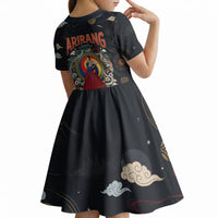 Arirang Korea Pride Kid Short Sleeve Dress Korean Taegeuk Culture Hanbok Woman Traditional Mugunghwa