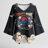 Arirang Korea Pride Kimono Sleeve Blouse Korean Taegeuk Culture Hanbok Woman Traditional Mugunghwa