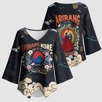 Arirang Korea Pride Kimono Sleeve Blouse Korean Taegeuk Culture Hanbok Woman Traditional Mugunghwa