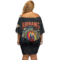 Arirang Korea Pride Off Shoulder Short Dress Korean Taegeuk Culture Hanbok Woman Traditional Mugunghwa