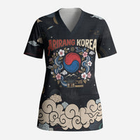 Arirang Korea Pride Scrub Top Korean Taegeuk Culture Hanbok Woman Traditional Mugunghwa