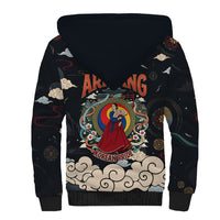 Arirang Korea Pride Sherpa Hoodie Korean Taegeuk Culture Hanbok Woman Traditional Mugunghwa