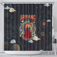 Arirang Korea Pride Shower Curtain Korean Taegeuk Culture Hanbok Woman Traditional Mugunghwa