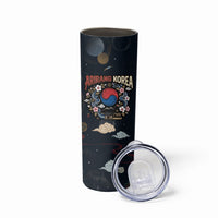 Arirang Korea Pride Skinny Tumbler Korean Taegeuk Culture Hanbok Woman Traditional Mugunghwa