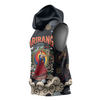 Arirang Korea Pride Sleeveless Hoodie Korean Taegeuk Culture Hanbok Woman Traditional Mugunghwa