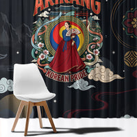 Arirang Korea Pride Window Curtain Korean Taegeuk Culture Hanbok Woman Traditional Mugunghwa